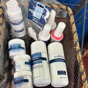 Harmony Gelish nail products, which are used for professional gel manicure New
